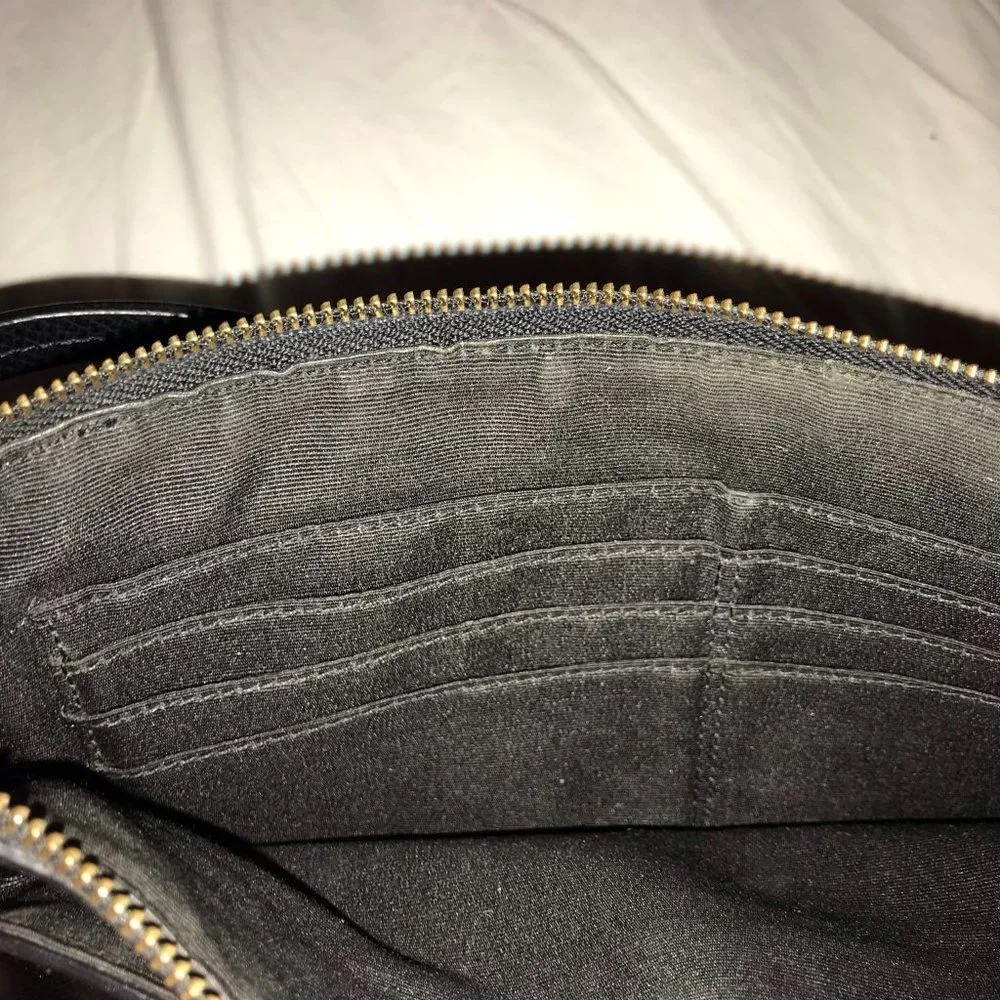Coach black leather purse or wristlet - Vintage